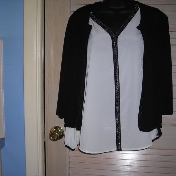 Style and Co. Tops - Date night blouse and jacket in size M petite.